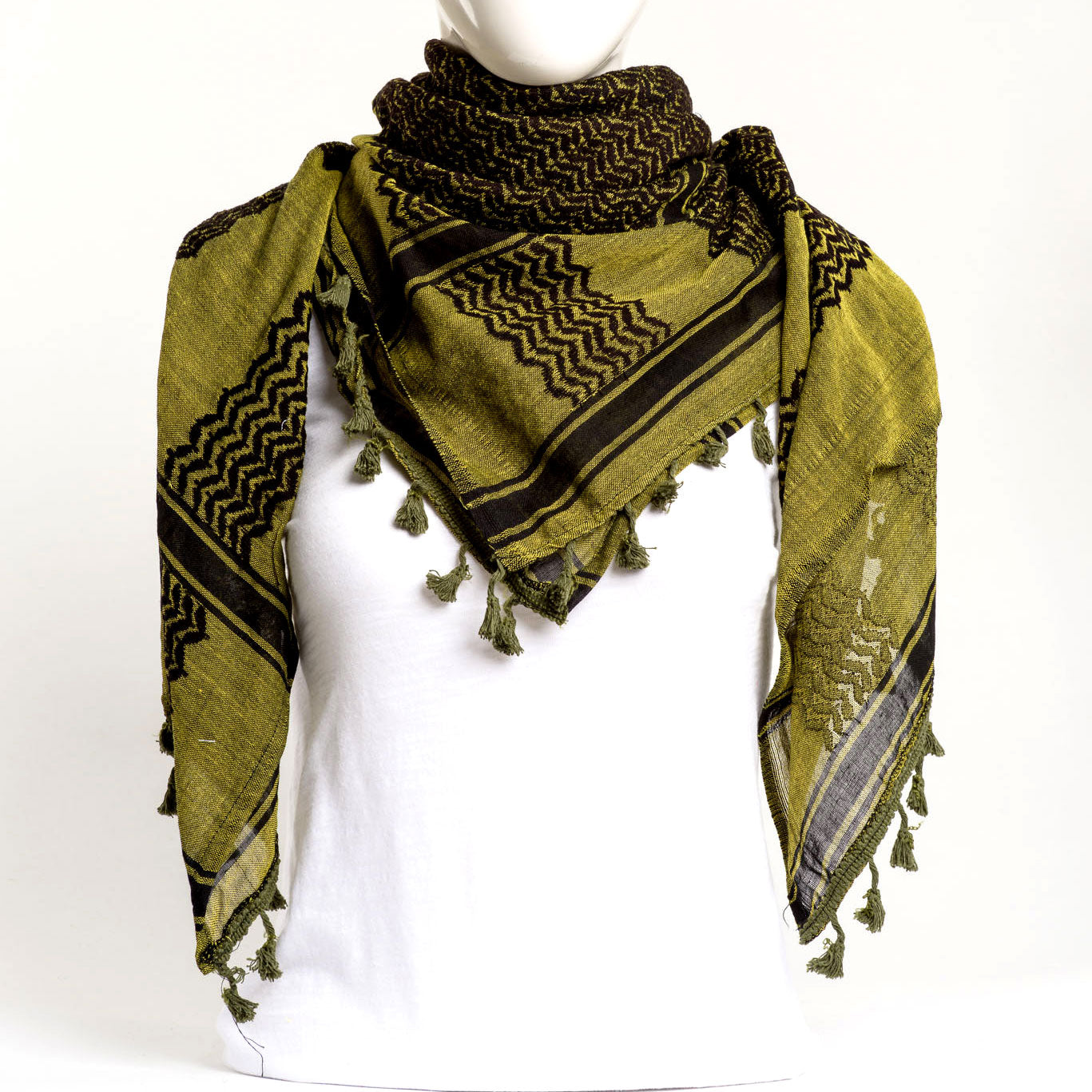 Authentic Hand Loomed Shawl (Olive)