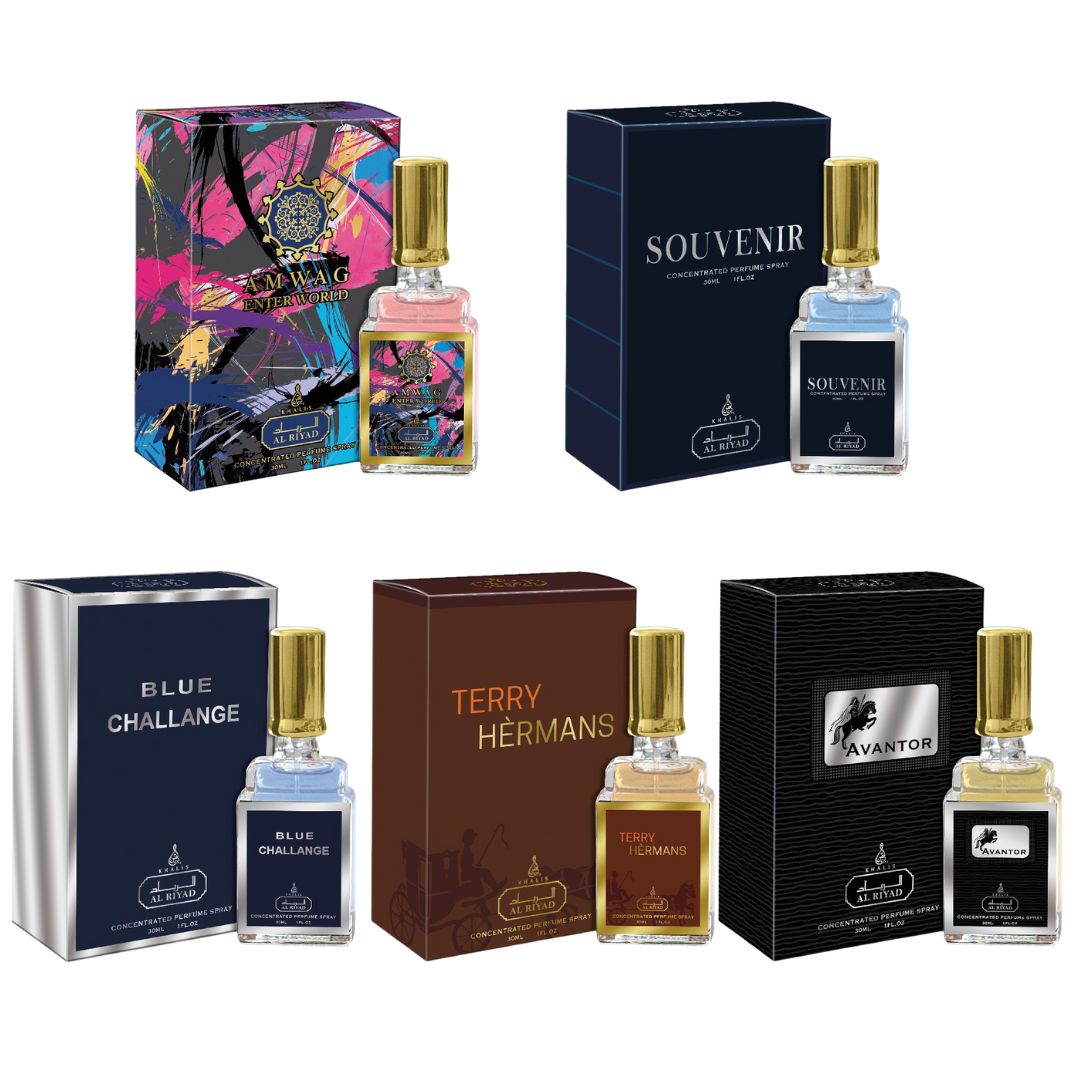 Designer Inspired Men's 5 Bottle ALRIYAD Spray Fragrances - Maison d'Orient